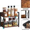 Estante de Almacenamiento Combinado de Madera de Hierro Estante de Especias para Cocina Estante de Almacenamiento para Baño Estante de Almacenamiento por Capas Estante de Almacenamiento Multicapa para Cosméticos