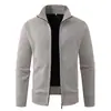E-commerce Transfronteiriço Jaqueta Cardigan Suéter Amazon Jaqueta Peluciada Outono Inverno Masculina Slim Fit Quente Grossa Zíper Top