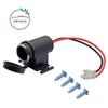 Modificación de automóvil motocicleta con soporte base hembra de encendedor de cigarrillos impermeable 12v24v universal dispositivo eléctrico de fibra de vidrio con cable de alimentación de extensión