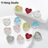 Colgante de Corazón de Aleación Minimalista Pintado en Spray Accesorios DIY para Pulseras, Collares, Pendientes y Otras Joyas
