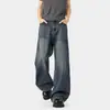 2026 Verano Nuevos Jeans Rectos Lavados Americanos de Diseño Simple de Gama Alta para Hombre Pantalones de Gama Alta