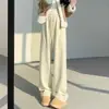 Pantalones de Toalla de Maternidad 2026 Nuevo Otoño Primavera Ropa Exterior Moda Casual Pierna Ancha Holgados Pantalones Base Otoño Mujer Color Sólido