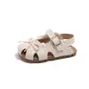 Zapatos de Princesa para Niñas de Verano, Estilo Nuevo, Versión Coreana, Sandalias de Punta Cerrada, Suela Suave, Antideslizantes, Modernos, Versátiles, Huecos, Transpirables, Zapatos Casuales