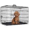 Jaula Plegable para Transporte de Mascotas con Bandeja para Perros Pequeños y Medianos, Anti-Mordeduras, Duradera, Jaula Portátil, Jaula para Perros