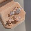 Anillo Exagerado de Lazo Moda Femenina Distintivo Abierto Ajustable Alto Nivel Estilo Frío Circonita Micro-engastada Anillo para Dedo