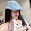 Y2g Estilo Milênio strass Boné de brim feminino Designer coreano grande circunferência da cabeça boina boné com aba moda