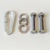 Accesorios para Cesta Colgante de Silla, Ganchos de Resorte, Tornillos, Pasadores Individuales/Dobles para Hamaca, Silenciadores para Silla Colgante, Colección de Pasadores para Mecedora