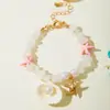 Pulseira Estrela do Mar de Pedrinhas Estilo Praia Verão Transfronteiriça Europeia e Americana Pulseira de Concha Natural Boêmia Fresca e Doce