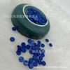 Disco de piedra azul tesoro puro de doble plano de 8 mm de grosor, disco de 2 mm con incrustaciones de zafiro, disco de cobre y plata con incrustaciones DIY