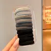 Prendedor de cabelo preto para rabo de cavalo alto para mulheres, altamente elástico e durável, não puxa nem deixa marcas no cabelo, faixa de cabelo, acessório de cabelo elástico