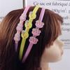 Venda quente bonito dos desenhos animados plana estilo coreano multicolor de plástico para crianças menina headband headband simples headbuckle jóias