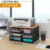 Estante de Almacenamiento de Escritorio Organizador de Archivos de Datos Multicapa Gran Capacidad Estante de Almacenamiento de Archivos Extraíble Oficina