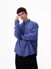 Camisa de Cuadros Azul Clásico Retro Americano para Hombres y Mujeres corte limpio Casual de Alta Gama Moderna