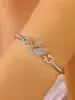 Pulseira Bracelete Popular Estilo Coreano Diário Simples Abertura por Mola Feminina Versátil Fashionável Simples