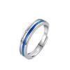 Anillo de Plata Pareja Cielo Estrellado Puente de la Urraca Chiba Diseño de Nicho Femenino Sentido del Diseño Grabado Regalo de Cumpleaños para Novia