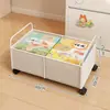 Estante de almacenamiento para mochilas escolares, carrito móvil para libros, soporte metálico para bolsas al lado de la mesa, estantería de almacenamiento con ruedas debajo del escritorio