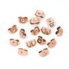 Venta caliente 3-12mm acero inoxidable fondo plano earpin soporte para aretes base tapón para los oídos accesorios para aretes DIY en stock mayoreo