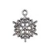 22x 16mm 1.2g aleación de plata antigua accesorios para joyería DIY serie navideña colgante de copo de nieve