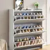 Nuevo zapatero ultradelgado de gran venta para el hogar, recibidor, mesa consola abatible, almacenamiento todo en uno, zapatero ahorrador de espacio