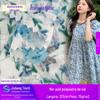 Redução de sal flor azul tecido de algodão Novo tecido impresso top vestido moda tecido vendas diretas da fábrica