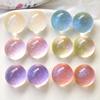 Zhen Tu Accesorios de Resina Transparentes de Colores Cielo Estrellado con Purpurina Semiredondos para Manualidades para Pendientes, Pinzas para el Cabello y Materiales para Fundas de Teléfono