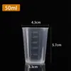 Vaso de Plástico de 50ml 100 150ml500 Vaso Medidor Experimental Espesado Pp Cilindro Medidor Graduado de Doble Cara Tienda de Té con Leche