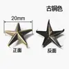 Rebites de pentagrama coloridos DIY acessórios para tênis de lona Oudi rebites de garra de estrela acessórios para bolsa de sapato DIY