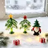 Nuevo árbol de Navidad de cristal transfronterizo, regalo de Navidad de cristal, adorno de escritorio, artesanía, Santa Claus al por mayor