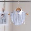 Cuello falso a rayas blancas y negras para mujer, otoño nuevo, profesional, para llevar debajo de la camisa, cuello coreano casual de moda, subred de cuello falso rojo