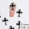 Nuevos Accesorios para Uñas Serie Cruz en Oro y Plata Estilo Punk Encaje Cruz Brillantes Decoraciones Versátiles para Uñas