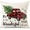 Funda de Almohada Navideña Amazon Transfronteriza Funda de Almohada Navideña a Cuadros para Sala de Estar Funda de Cojín para Sofá de Coche Funda de Almohada