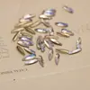 Gotas de color puntiagudas 3*10mm forma de semilla de melón tridimensional para uñas broca de uñas hielo transparente aurora rojo grande forma de taladro