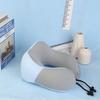 Almohada de Viaje en Forma de U de Espuma Viscoelástica Almohada para Cuello para Siesta en la Oficina Almacenamiento Plegable Portátil Protección de la Columna Cervical Almohada en Forma de U
