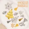 Navidad Retro Comercio Exterior Copo de Nieve Árbol de Navidad Colgante de Aleación Accesorios para Llaveros DIY Venta Directa de Fábrica
