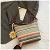Bolso Tejido de Paja Estilo Nuevo 2025 para Mujer, Bolso Tote de Verano, Gran Capacidad, Elegante Bolso Bandolera de un Solo Hombro, Bolso Tipo Cubo de Moda