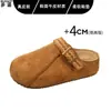 En stock~Otoño temprano 2026 estilo nuevo mules cerrados tipo mocasín sin tacón, zapatos para mujer de suela gruesa ultra suaves estilo Birkenstock
