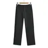 Terno feminino cinza calça flare 2026 primavera-verão novo cintura alta modelador perna reta casual boca de sino para mulheres baixinhas