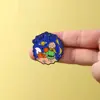Broche del Principito Dibujo Animado Cómic Periférico Rosa Zorro Lindo Decoración para Bolso Aleación Gota de Aceite Insignia de Esmalte de Imitación