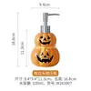 En Stock Amazon Más Vendido Calabaza Fantasma de Halloween Forma de Calabaza Botella de Cerámica con Pulsador para Dispensar Jabón de Manos y Gel de Ducha