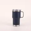 Comercio exterior taza de coche de 20 oz/30 oz acero inoxidable taza aislada de gran capacidad taza de coche portátil para exteriores con asa taza para hielo