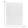 Baffle de Furo de Cogumelo PP Folha Solta Transparente A5 Cantos Arredondados Binder Capa Fosca com Fecho de Cogumelo