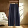 Calça balloon coreana de cintura alta estilo preguiçoso para mulheres, novidade outono 2026, solta, modeladora, fluida, casual, calça pantalona com barra curva