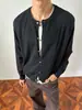 Estilo Perezoso de Principios de Otoño Prendas de Punto Falsas de Dos Piezas para Hombres y Mujeres Invierno Corte Limpio Estilo Old Money Cuello Redondo Manga Larga Abrigo Suéter Moderno