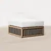 Sofá de Exterior Teak Ratán Cuerda Trenzada Muebles Terraza Exterior Impermeable Protector Solar Ocio Silla de Ratán Combinación de Sofá