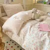 Juego de Ropa de Cama para Dormitorio Estudiantil de Algodón Puro Tres Piezas Preparatoria Universidad Internado Cama Individual Sábanas de Algodón Puro Funda de Edredón