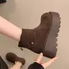 Botas Cálidas de Felpa de Moda para Mujer Otoño e Invierno 2025 para Mujeres con Suelas Gruesas Botas de Nieve Birkenstock para Personas Bajas