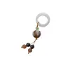 Anillo de Correr Bodhi Accesorios para Pulseras Raíz de Bodhi Jade Blanco Natural Flor de Loto Fruta de Marfil Colgante Borla