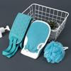 Toalla de baño de celebridad de Internet Baño Juego de tres piezas Artefacto Hogar Baño Frotación fuerte de barro Tira larga Frotación de espalda Toalla Guantes de baño Baño