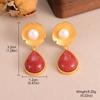 Brincos de gota de água com borla de pedra natural estilo corte retrô personalidade nicho retrô francês brincos de garanhão Advanced Sense Earrings Batch