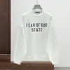 Moletom masculino gola careca forrado com fleece para outono e inverno essenciais high street peso pesado estilo americano tendência bolso lateral para casais sub-linha fog
